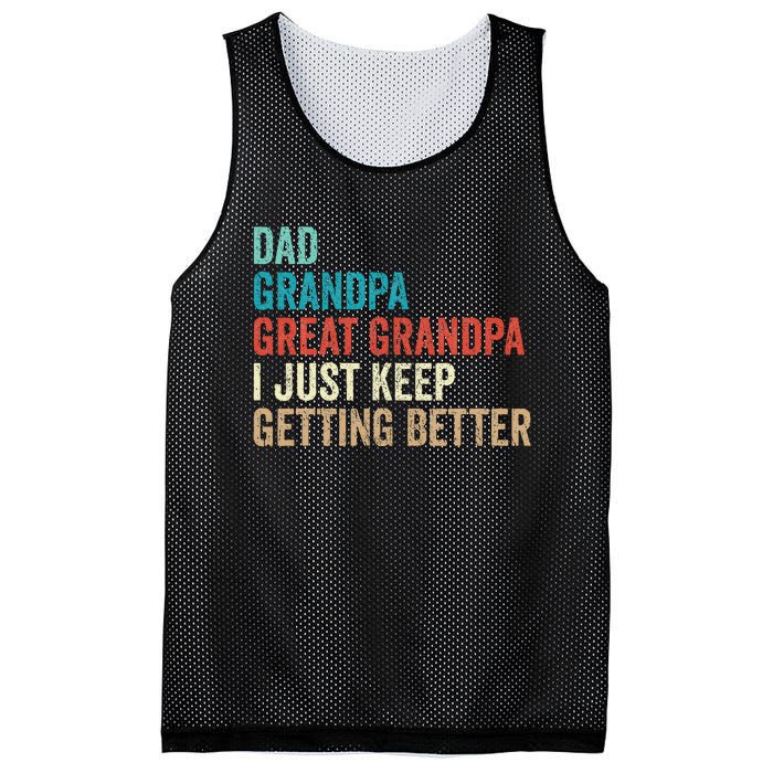 Dad Grandpa Great Grandpa Fathers Day Gift from Grand Mesh Reversible Basketball Jersey Tank