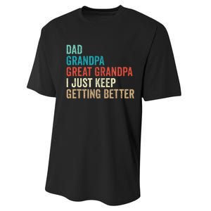 Dad Grandpa Great Grandpa Fathers Day Gift from Grand Performance Sprint T-Shirt