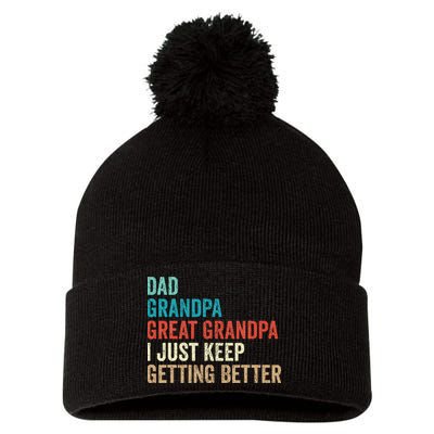 Dad Grandpa Great Grandpa Fathers Day Gift from Grand Pom Pom 12in Knit Beanie