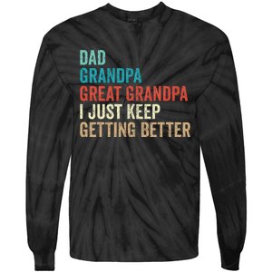 Dad Grandpa Great Grandpa Fathers Day Gift from Grand Tie-Dye Long Sleeve Shirt