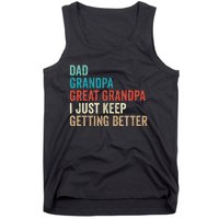 Dad Grandpa Great Grandpa Fathers Day Gift from Grand Tank Top