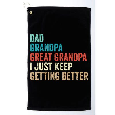 Dad Grandpa Great Grandpa Fathers Day Gift from Grand Golf Towel