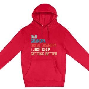 Dad Grandpa Great Grandpa Fathers Day Gift from Grand Premium Pullover Hoodie