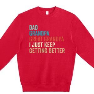 Dad Grandpa Great Grandpa Fathers Day Gift from Grand Premium Crewneck Sweatshirt