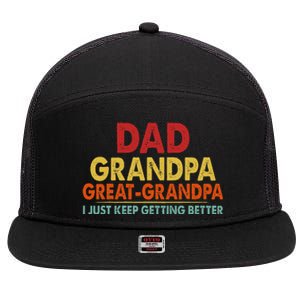 Dad Grandpa Great Grandpa From Grand 7 Panel Mesh Trucker Snapback Hat