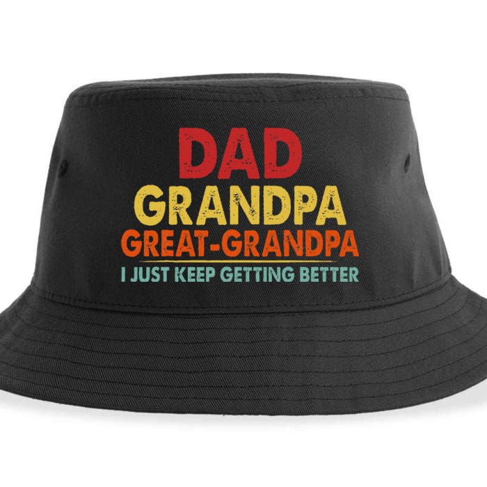 Dad Grandpa Great Grandpa From Grand Sustainable Bucket Hat