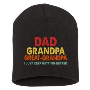 Dad Grandpa Great Grandpa From Grand Short Acrylic Beanie