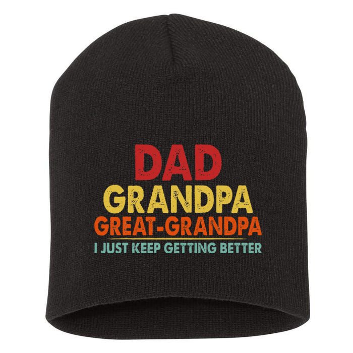 Dad Grandpa Great Grandpa From Grand Short Acrylic Beanie