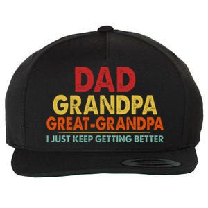 Dad Grandpa Great Grandpa From Grand Wool Snapback Cap