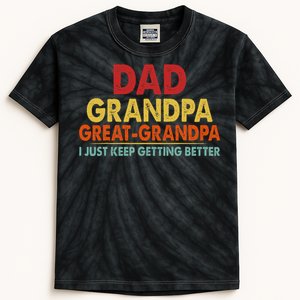 Dad Grandpa Great Grandpa From Grand Kids Tie-Dye T-Shirt