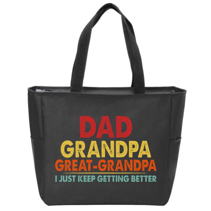 Dad Grandpa Great Grandpa From Grand Zip Tote Bag