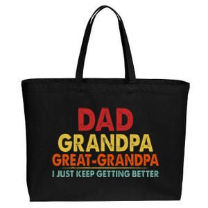 Dad Grandpa Great Grandpa From Grand Cotton Canvas Jumbo Tote