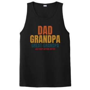 Dad Grandpa Great Grandpa Just Keep Getting Better PosiCharge Competitor Tank