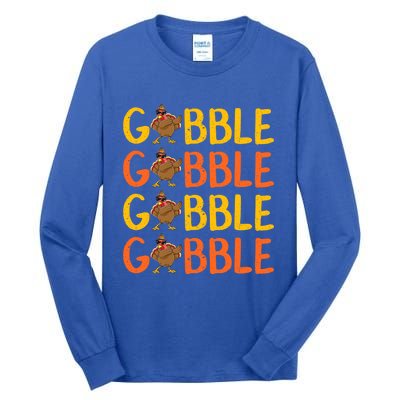 Dabbing Gobble Gobble Turkey Thanksgiving Cute Gift Idea Cute Gift Tall Long Sleeve T-Shirt