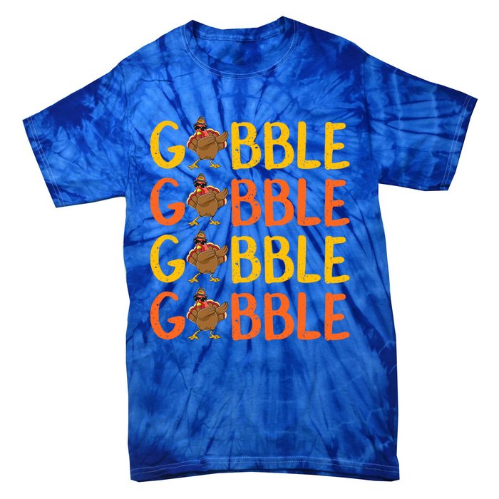 Dabbing Gobble Gobble Turkey Thanksgiving Cute Gift Idea Cute Gift Tie-Dye T-Shirt