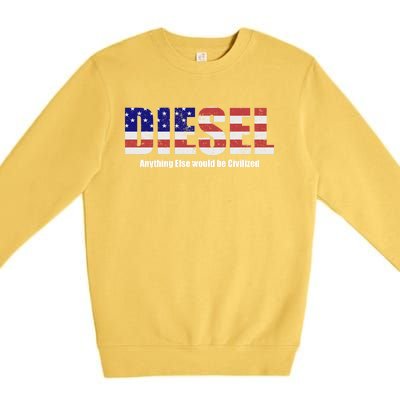 Diesel Great Gift For Mechanics Truckers Premium Crewneck Sweatshirt