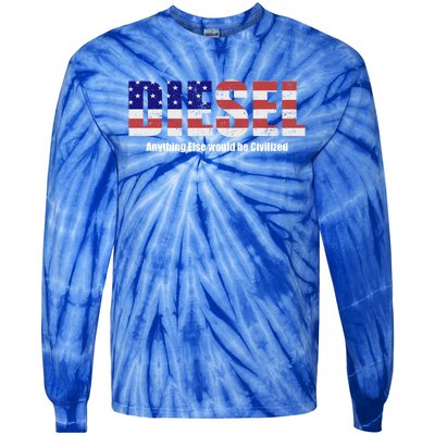 Diesel Great Gift For Mechanics Truckers Tie-Dye Long Sleeve Shirt