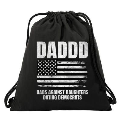 Daddd Great Gift Dads Against Daughters Dating Democrats Great Gift Drawstring Bag