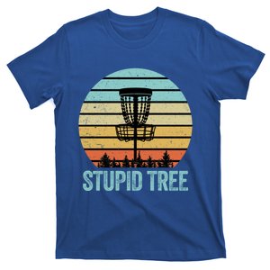 Disc Golf Gift Funny Stupid Tree Retro Disc Golf Gift T-Shirt