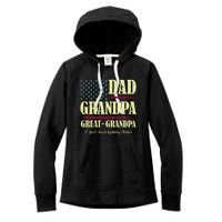 Dad Grandpa Great Grandpa I Just Keep Getting Better Vintage Women's Fleece Hoodie