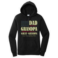 Dad Grandpa Great Grandpa I Just Keep Getting Better Vintage Women's Pullover Hoodie