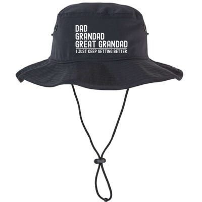 Dad Grandad Great Grandad  I Just Keep Getting Better Bucket Hat