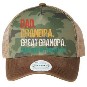 Dad Grandpa Great Grandpa Fathers Day Legacy Tie Dye Trucker Hat