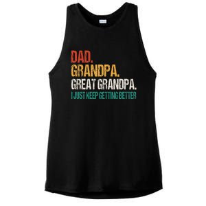 Dad Grandpa Great Grandpa Fathers Day Ladies PosiCharge Tri-Blend Wicking Tank