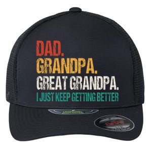 Dad Grandpa Great Grandpa Fathers Day Flexfit Unipanel Trucker Cap