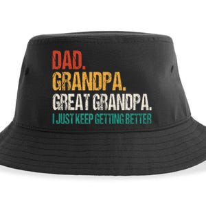 Dad Grandpa Great Grandpa Fathers Day Sustainable Bucket Hat