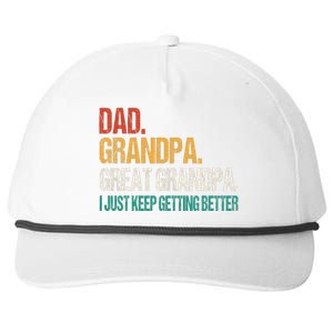 Dad Grandpa Great Grandpa Fathers Day Snapback Five-Panel Rope Hat