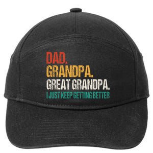 Dad Grandpa Great Grandpa Fathers Day 7-Panel Snapback Hat