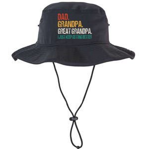 Dad Grandpa Great Grandpa Fathers Day Legacy Cool Fit Booney Bucket Hat