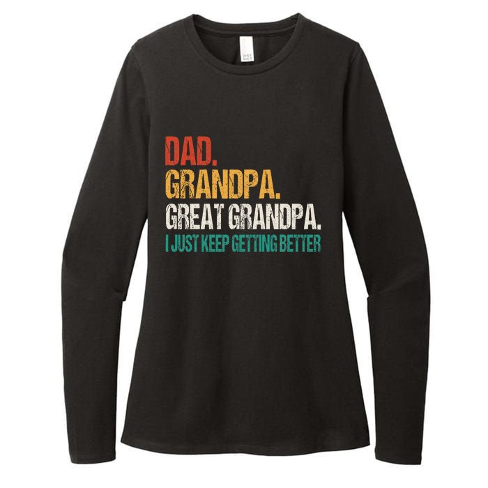 Dad Grandpa Great Grandpa Fathers Day Womens CVC Long Sleeve Shirt