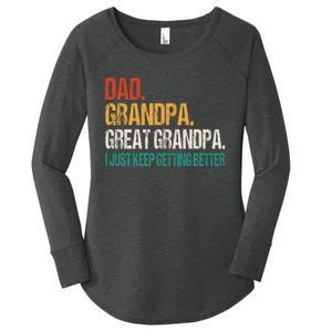 Dad Grandpa Great Grandpa Fathers Day Women's Perfect Tri Tunic Long Sleeve Shirt