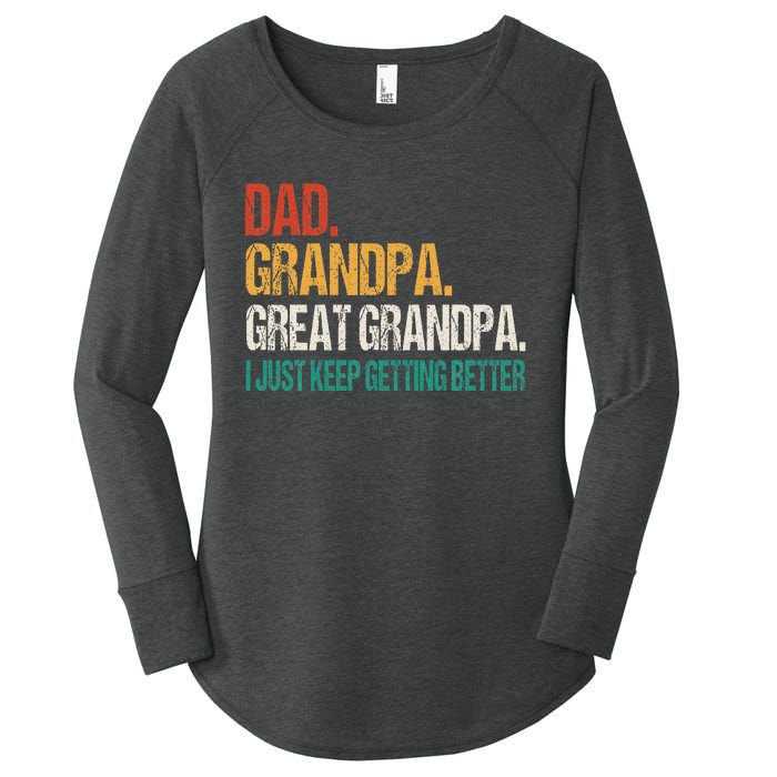 Dad Grandpa Great Grandpa Fathers Day Women's Perfect Tri Tunic Long Sleeve Shirt