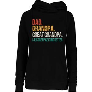 Dad Grandpa Great Grandpa Fathers Day Womens Funnel Neck Pullover Hood