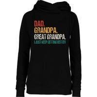 Dad Grandpa Great Grandpa Fathers Day Womens Funnel Neck Pullover Hood