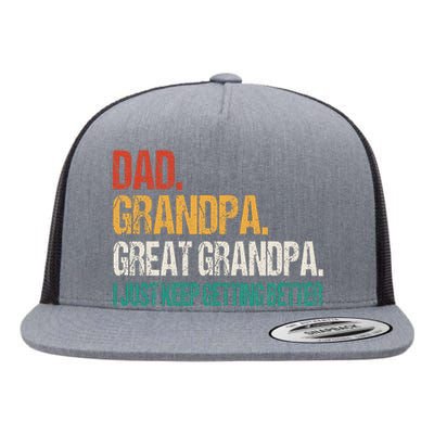 Dad Grandpa Great Grandpa Fathers Day Flat Bill Trucker Hat