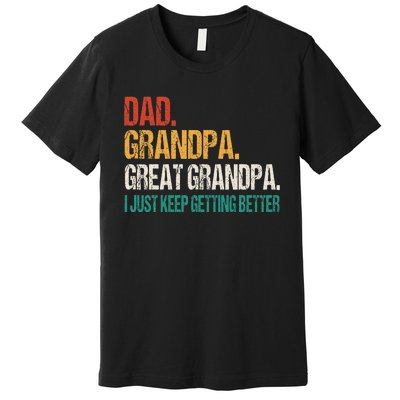 Dad Grandpa Great Grandpa Fathers Day Premium T-Shirt