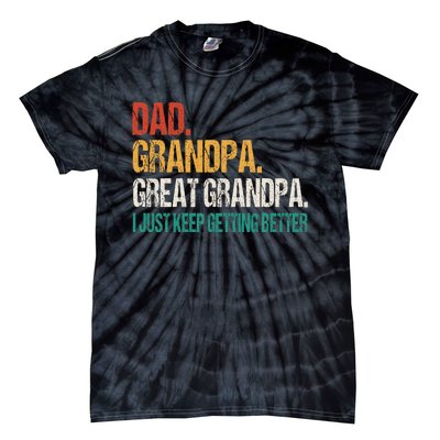 Dad Grandpa Great Grandpa Fathers Day Tie-Dye T-Shirt