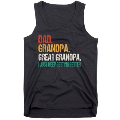 Dad Grandpa Great Grandpa Fathers Day Tank Top