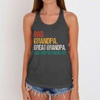 Dad Grandpa Great Grandpa Fathers Day Women's Knotted Racerback Tank