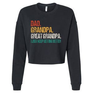 Dad Grandpa Great Grandpa Fathers Day Cropped Pullover Crew