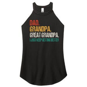 Dad Grandpa Great Grandpa Fathers Day Women's Perfect Tri Rocker Tank