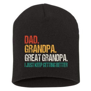 Dad Grandpa Great Grandpa Fathers Day Short Acrylic Beanie