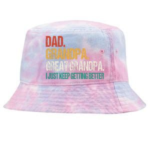 Dad Grandpa Great Grandpa Fathers Day Tie-Dyed Bucket Hat