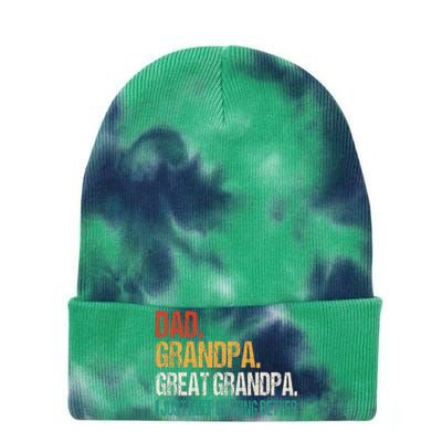 Dad Grandpa Great Grandpa Fathers Day Tie Dye 12in Knit Beanie