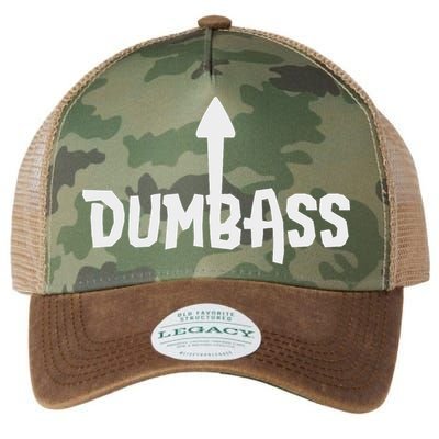 Dumbass Gag Gift Self Deprecating Dumb Ass Arrow Up Legacy Tie Dye Trucker Hat