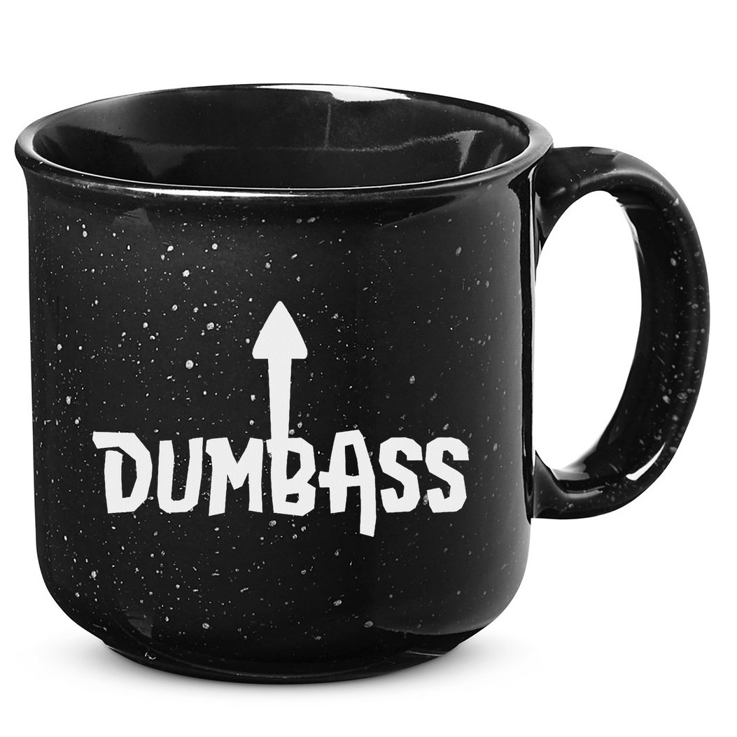 Dumbass Gag Gift Self Deprecating Dumb Ass Arrow Up 15oz Campfire Ceramic Mug